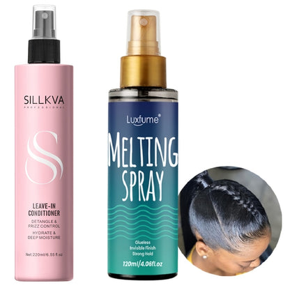 Hair Spray Strong Hold 24H — Flexible Natural Finish for Shaping Hair, Securing Wigs & Controlling Edges, Moisturizing Unisex Formula 4.06oz