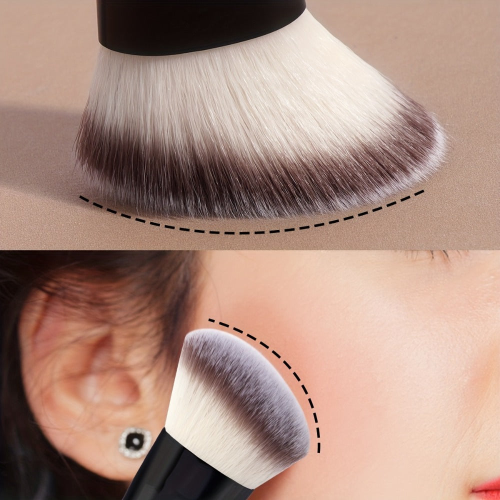 Professional Facial Double-Ended Makeup Brushes Set 4 Counts/Set Bevel & Taper Foundation Brush & Contour Brush & Blush Brush & Powder Brush, Makeup Tools for Travel, Makeup Brushes, Makeup Brushes Kits