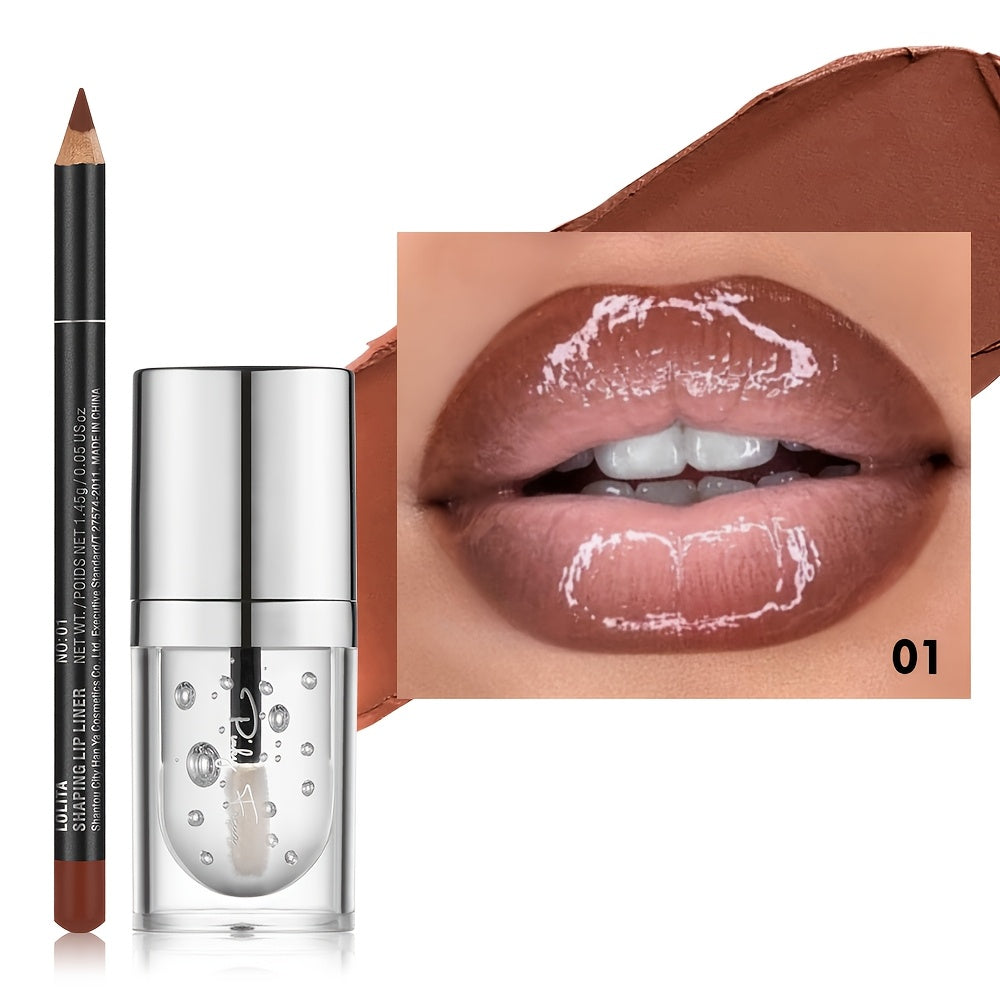 Silky Smooth Lip Liner & Nourishing Lip Oil Set - Create Versatile Stunning Looks with Long-Lasting Hydration - Ideal for Effortless Glam,Mother's Day Gift! Christmas gifts, Christmas presents for Mom/Partner