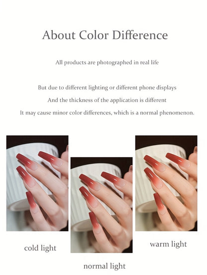 UV Gel Nail Polish Set 9 Colors | Dopamine Summer High-Saturation Gradient Nail Gel | Semi Permanent Soak Off Nail Art Kit for Salon & DIY Manicure | Gift for Women