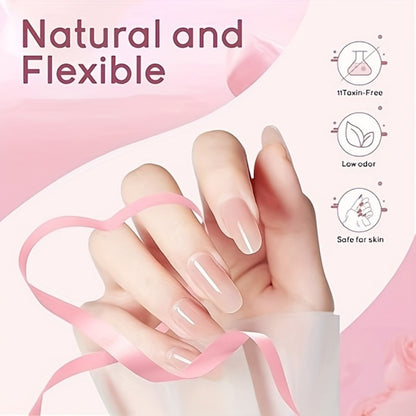 Poly Extension Gel Nail Kit 12 Colors – Semi-Permanent Hard Fiber Gel | Easy DIY Nail Extension & Protection | Beginner-Friendly Starter Set for Home Nail Care & Salon Use