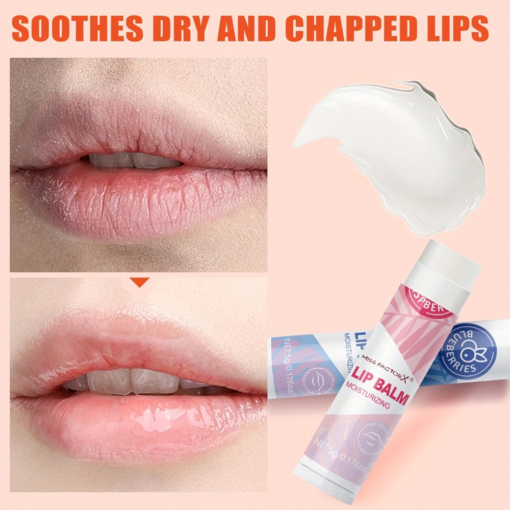 [Moisturizing Lip Balm Set] 50pcs/Box Moisturizing & Hydrating Lip Balm Set | Day and Night Use, Fruit Flavored Lip Care for Autumn-Winter Cracked Lips, Perfect Holiday Gift Choice, Unique Gift Pack