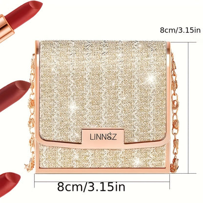 Matte Lipstick Set 3pcs with Silvery Chain Bag - Velvet Finish, Waterproof Long-Lasting Red Lip Color, Conditioning Formula 3.5g Each, Gift Box Packaging for Valentine's Day Mother's Day Holidays