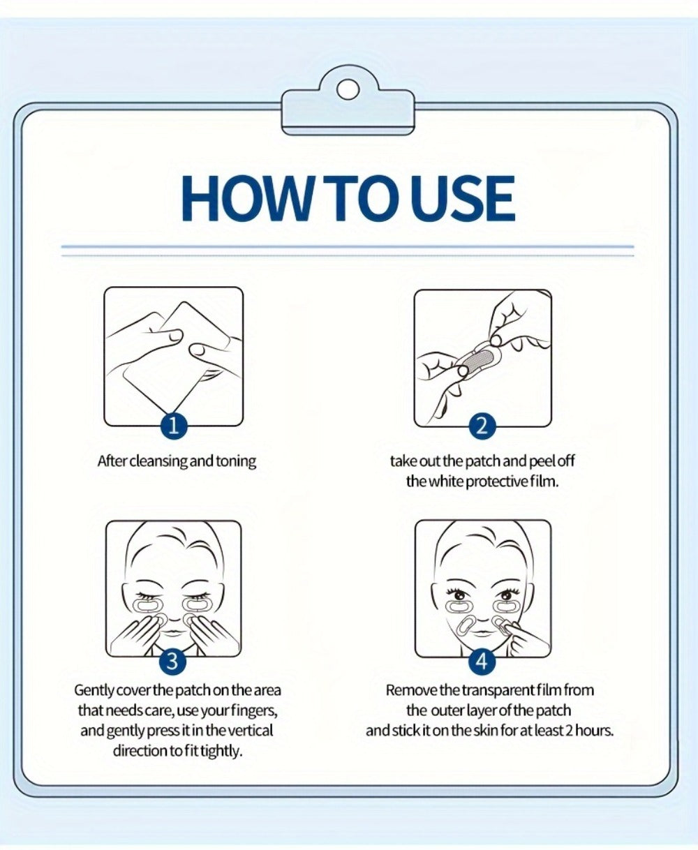 Microneedle Dissolving Eye Patches Hyaluronic Acid Under Eye Nasolabial Fold Anti-Wrinkle Overnight Hydrating Skin Care Treatment 6 Pairs 3 Boxes