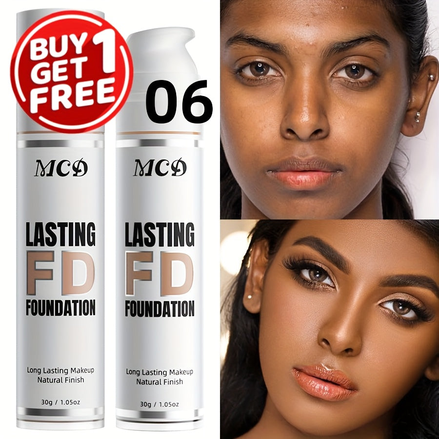 Liquid Foundation 2pcs Full Coverage Concealer Makeup Long Lasting Natural Finish - Suitable for All Skin Types Women Face Foundation Set