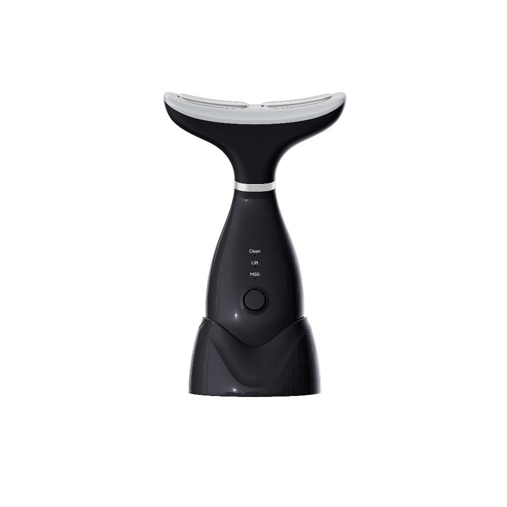 Upgraded 7-Color LED Vibrating Neck Device Beauty Gift, Neck And Facial Skin Massager, Portable USB Rechargeable Set, Electric Facial Massage Tool, Women'S Massager, Comfortable Skincare Product Suitable As A Gift For Women.