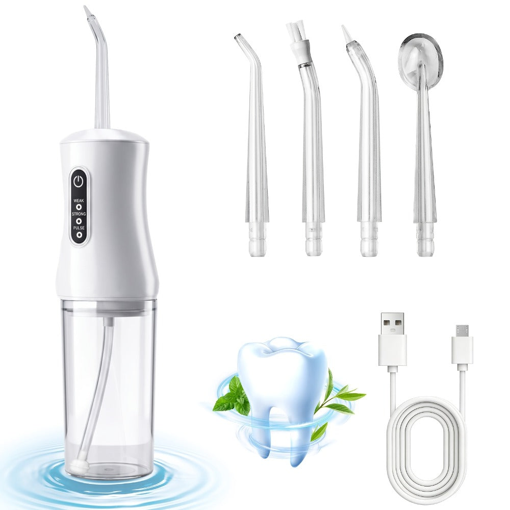 Smart Electric Water Flosser With Precise Water Pressure Adjustment | Features Interchangeable Nozzles, Usb-Rechargeable, Ideal For Home Or Travel Use, Perfect Gift For Christmas, Father'S Day, Mother'S Day