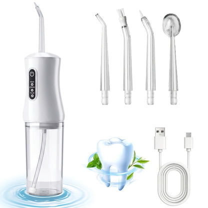 Electric Water Flosser Smart Pressure Control — Interchangeable Nozzles, USB Rechargeable, Precise Water Pressure Adjustment for Home & Travel Dental Care, Gift-Ready