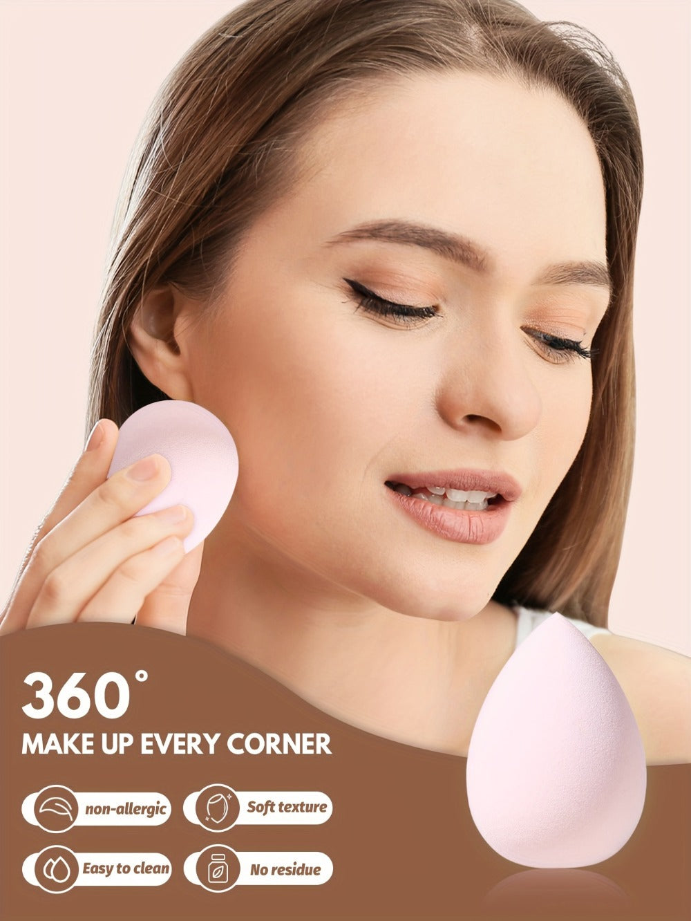 46pcs Makeup Brush And Sponge Set Professional Makeup Brush Set Triangle Foundation Puff Cleaning Foundation Puff Makeup Tool Set