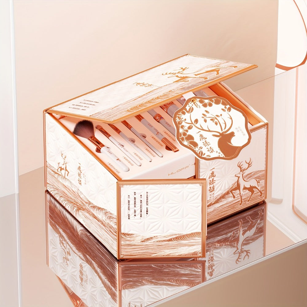 Makeup & Skincare Gift Set for Women - Luxury All-in-One Complete Cosmetic Kit with Tools, Plant-Based Squalane Formula, Elegant Rose Gold Box, Perfect Christmas Valentine Birthday Gift for Her & Moms
