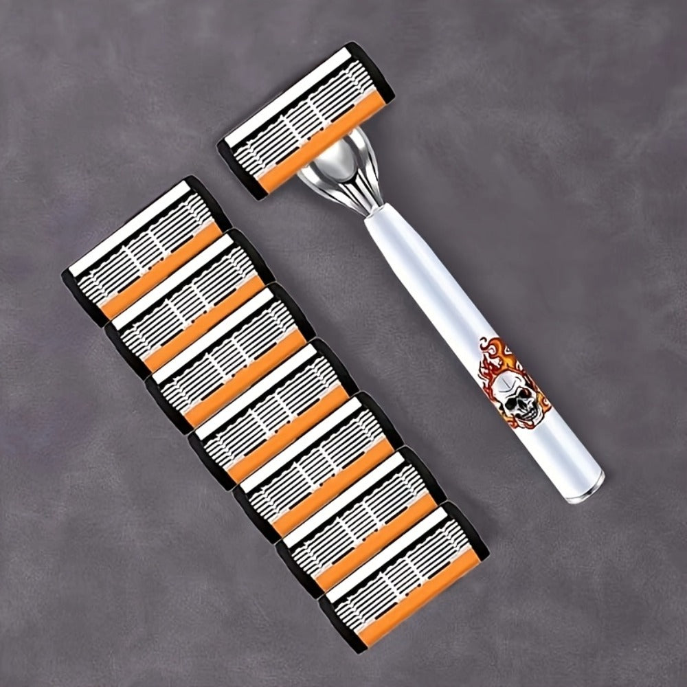 The Traditional Razor for Men Boasts a Comfortable Grip, Sharp And Long-Lasting Stainless Steel Blades, an Enhanced Shaving Experience, And a Remarkably Smooth And -Free Shave. It Is an Essential Grooming for Men