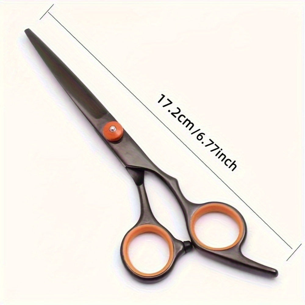 Professional 6" Japanese Steel Hair Scissors Set - 3pcs Texturizing Kit with Thinning Shears, Razor Comb & Detangling Apple Comb for Salon/ Home Use