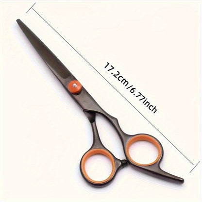 Hair Scissors Set 3 Pieces - 6 Inch Japanese Steel Thinning Shears, Razor Comb & Detangling Comb, Ambidextrous Texturizing Kit for Salon & Home Use