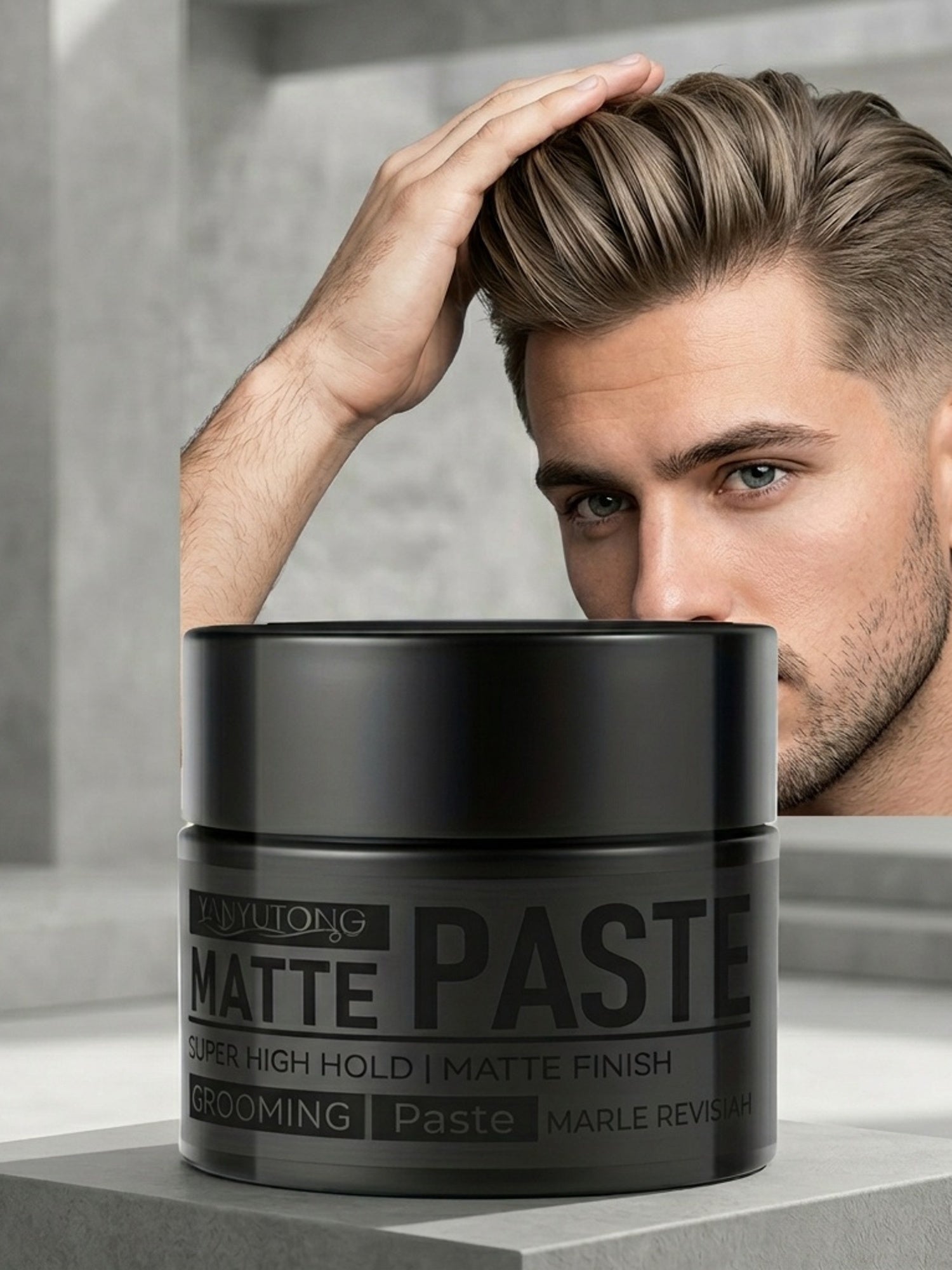 Men'S Hair Paste 100G Matte Cream, Styling, Hair Gel Product, Non Greasy, Hair Salon Style, Easy Operation, Easy to Carry, Hair Product
