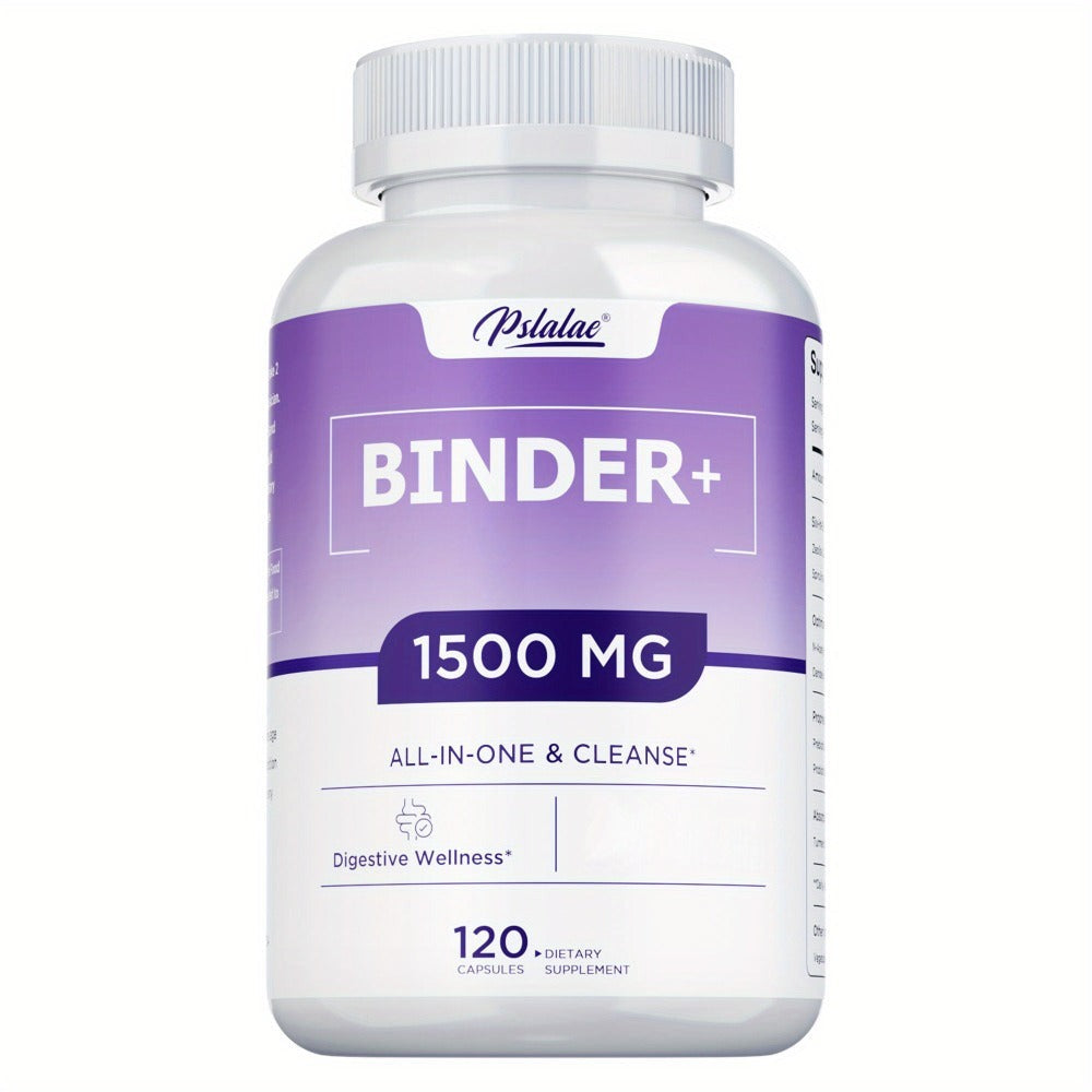 Binder - with Activated Charcoal, Zeolite & Bentonite Clay, Liver & Gut Health Supports, for Digestive System, 13-In-1 Binder Supplement - 120pcs