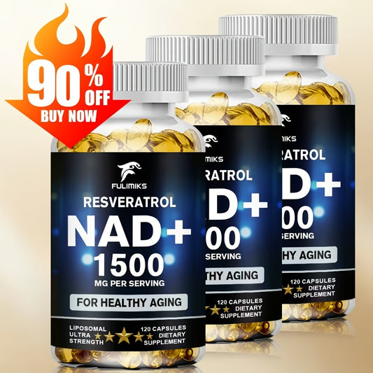 120 NAD+ Supplement Capsules with Resveratrol | Daily Vitality, for Men and Women, Brand: FULIMIKS