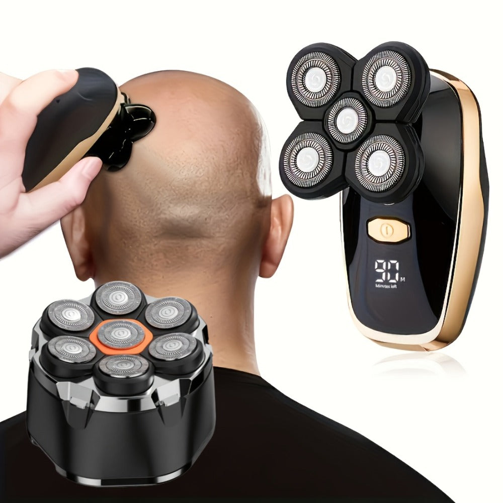 Men'S Electric Shaver | Detachable Rotary Shaving Head, LED Display, Rechargeable Grooming Kit, 5D/7D Multi-Head Options, Type-C Charging, Multi-Function Design for Home & Travel, Father'S Day Gift, Replacement Blade Head Sold Separately