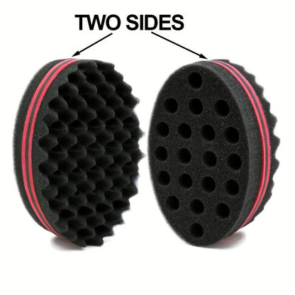 Twist Sponge Brush & Styling Comb Set for Curly Natural Black Hair — Metal Pick & Coil Definer Tools for Afro Coils, Locs & Short Hair