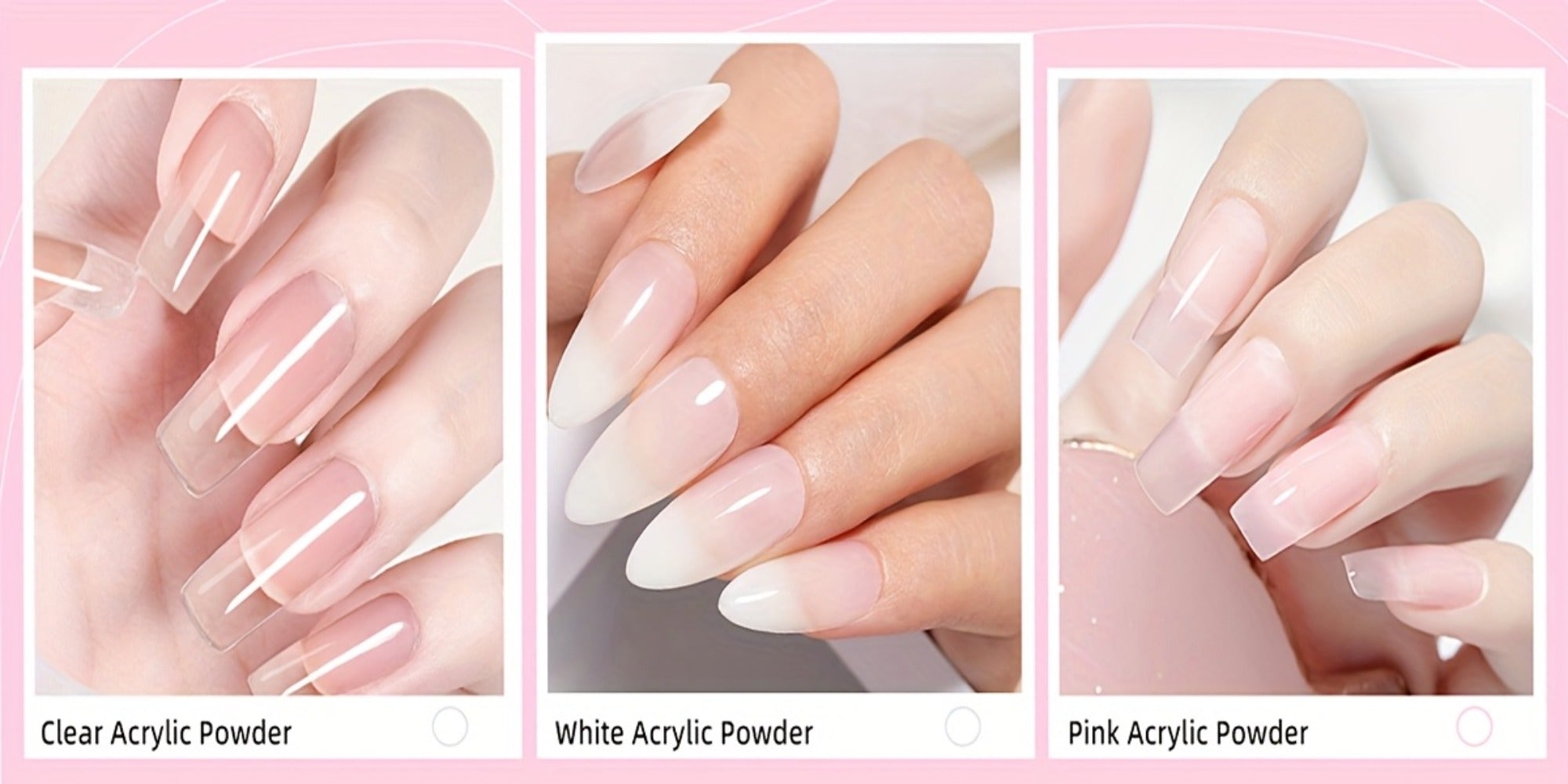 A Complete Acrylic Nail Kit That Includes a Drill And Light, Featuring Colored Acrylic Powders And All Necessary Tools for Beginners to Create Beautiful Nail Designs.