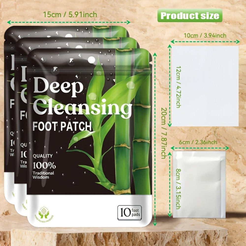 Foot Patch Set 50 150pcs Bamboo Vinegar Ginger Powder Deep Cleansing Moisturizing Detox Foot Pads Natural Plant Ingredients Alcohol Free Night Use