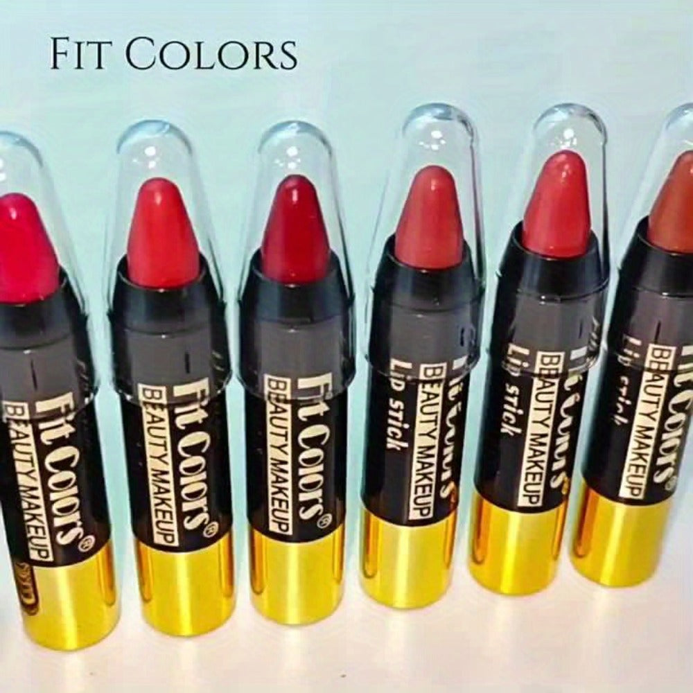 Crayon Lipstick Set 6 Pack Glossy Moisturizing Lip Color – Long-Lasting Nourishing Formula, Easy Apply Lip Crayon for Women & Girls, All Skin Types, Versatile Shades for Everyday & Date Night