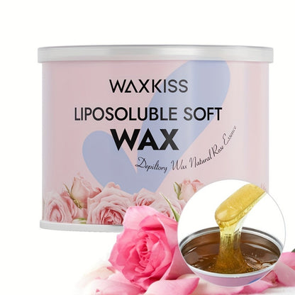 Soft Wax for Hair Removal 400g — WAXKISS Honey & Aloe Vera Waxing Jar, Easy Application for Face, Underarms, Legs, Back & Body | All Skin Types Home & Travel Wax