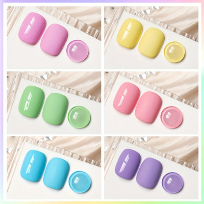 Gel Nail Polish Set 6 Colors | Sweetheart Candy Series Multicolor Glossy LED Nail Art Kit | Long-Lasting Salon Quality Semi Permanent Spring Summer Nail Gel | Easy Apply Non-Toxic 6pcs