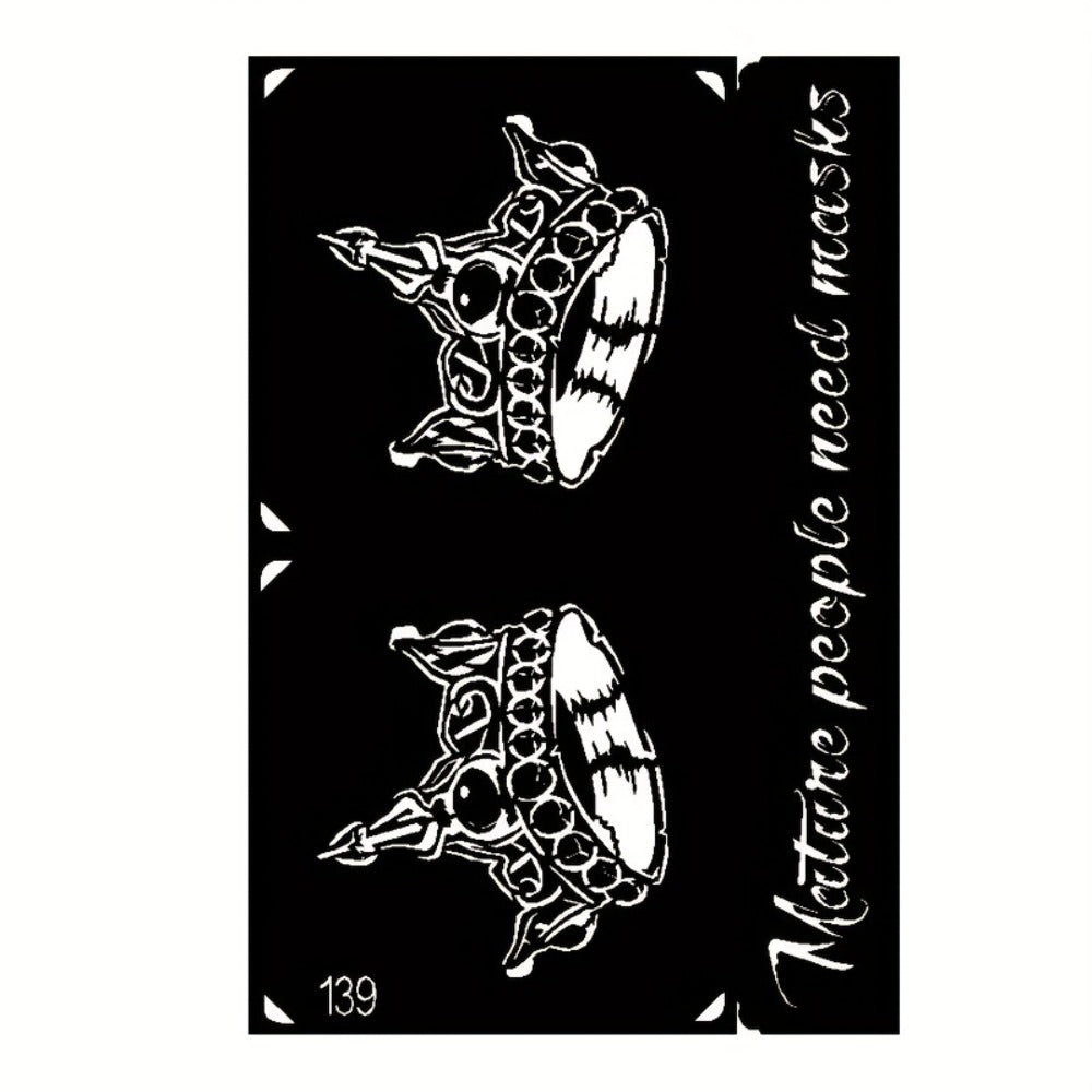 Tattoo Stencil Kit, Reusable Temporary Tattoos Stencils, Airbrush Tattoo Stencil Stickers, Whale Dolphin Cat Deer Wing Crown Creative Cross Moon And Sun Pattern, Tattoos Stencil for Adults And Beach Festivals Parties