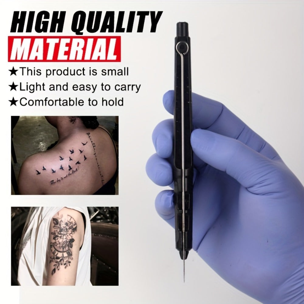 Tattoo Supplies Kit, A4 with Pattern Tattoo Transfer Paper - No Drawing Required, Stylus And Ink Pen for Beginners DIY Tattoos with Needles, Black Red Ink, Transfer Gel No Electricity Required, DIY Tattoo At Home Without Power Supply