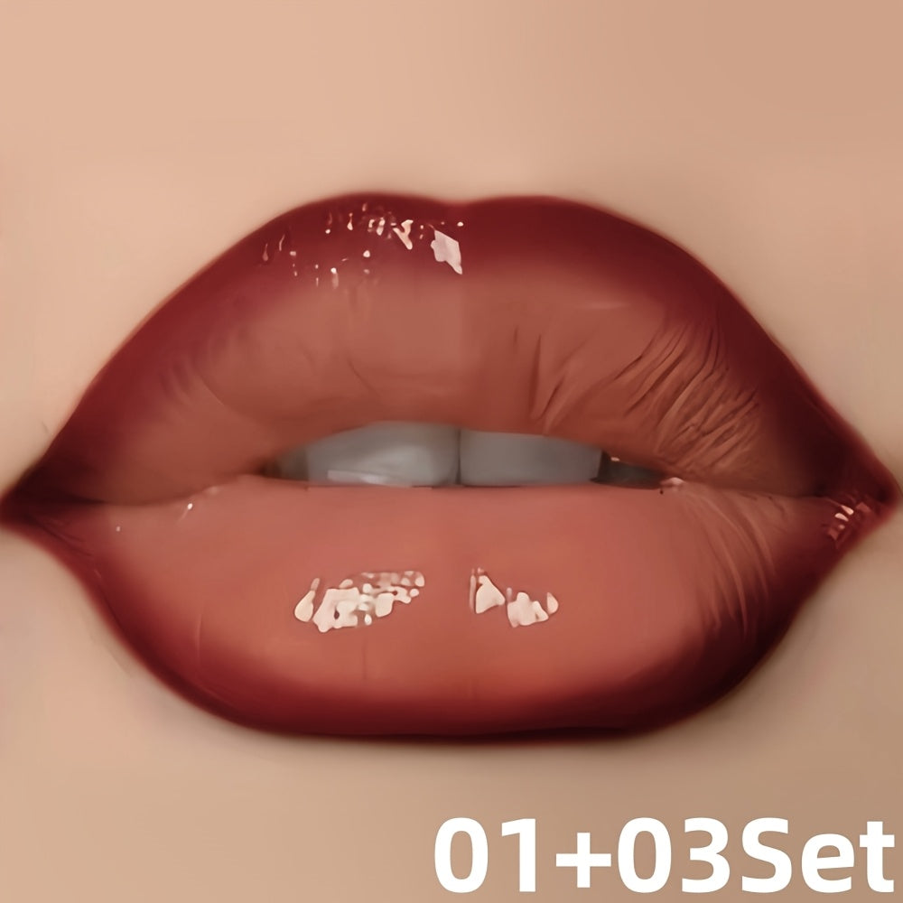 [Christmas Gifts] Hydrating Lip Gloss & Lip Liner Set - Define Your Lips with 3D Precision, Achieve Dewy Look for Any Occasion, Perfectly Versatile for Every Makeup Style! Christmas Gifts, Christmas Presents for Mom/Partner