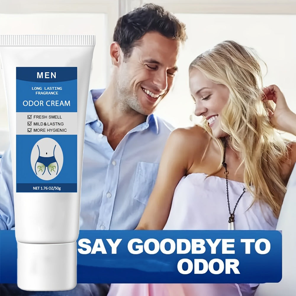 Men Odor Cream, Intimate Deodorant for Men, Gentle & Long-Lasting, Controls Odor, Safe for Delicate Areas, Odor-Fighting, Men Odor Cream, 1. 76oz/50g Gift, Perfect Christmas Gift
