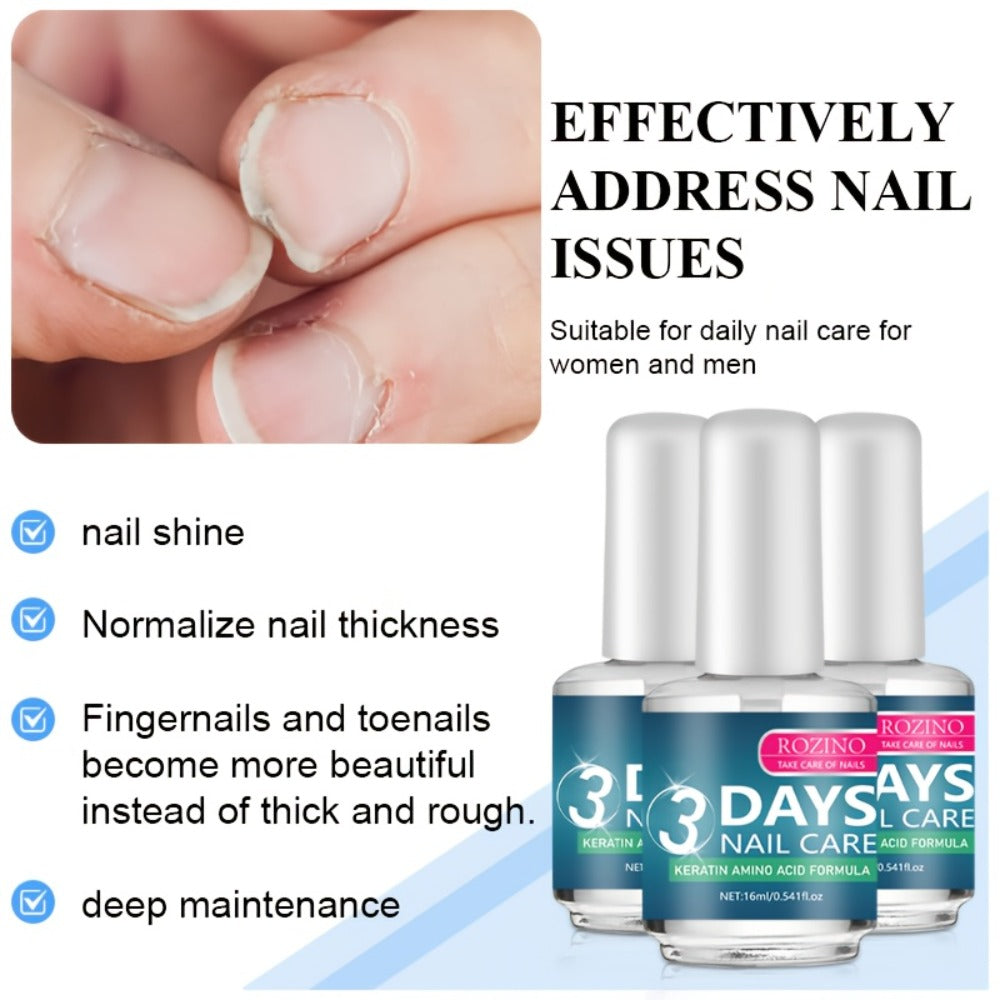 [3pcs Keratin Nail Oil] Instantly Smooth 3pcs Keratin 3-Day Strengthening Nail Care Oil-Quick Drying, Moisturizing Care, Suitable for Soft, Fragile And Fragile Nails, Preventing Peeling And Breakage, Nail Delamination, Enhancing Nail Color, Nail Gloss, Na