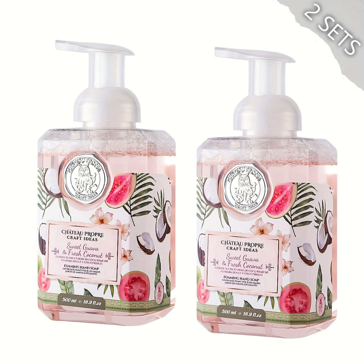 1pc/2pcs Foaming Hand Soap, Ethically Made, 16.9fl.oz (500ml), Fresh Smell. Good for Bathroom, Kitchen And Bedroom. Good Choice for.