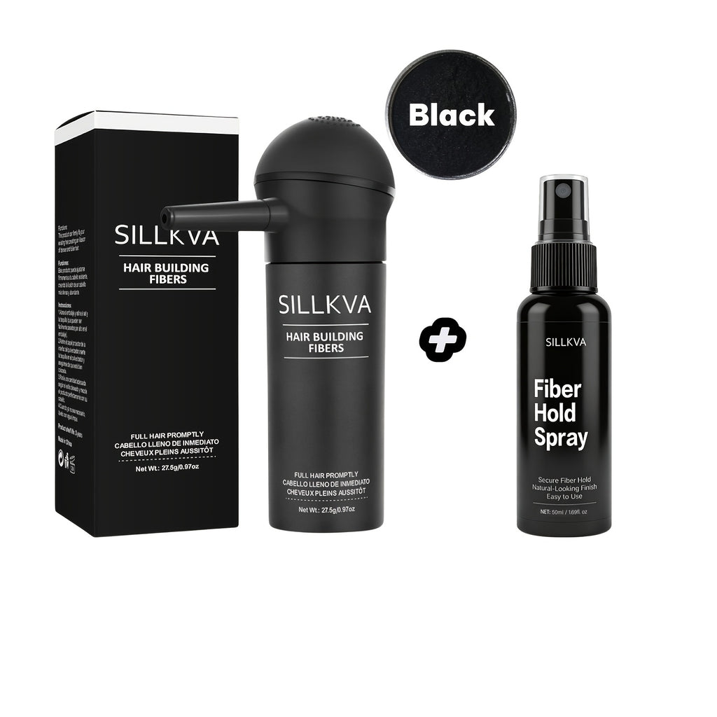 SILLKVA Hair Fiber Spray Applicator Kit - Precision Application For Instant Fullness, Natural Looking Coverage, 0.97oz