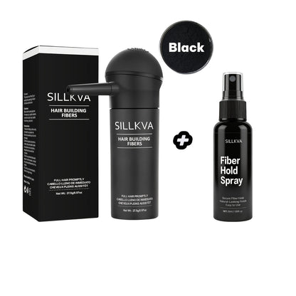Hair Fibers Spray Applicator Kit — SILLKVA Instant Thickness & Natural Coverage for Thinning Hair & Bald Spots, 7 Shades, Precision Spray, 0.97oz