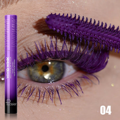 Waterproof Colored Mascara 5 Shades Smudge-Proof Clump-Free Long-Lasting Formula Vivid Eye Makeup for Stage Cosplay Everyday Wear Women