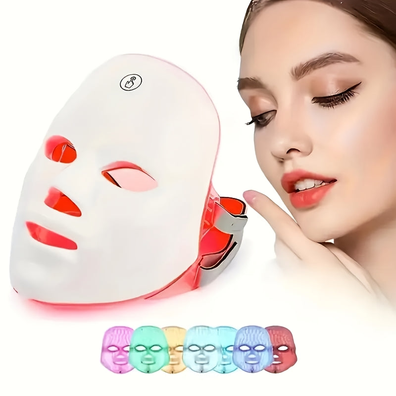 7-color Rechargeable LED Face Mask for Skin Care And Facial Skincare, Perfect for Mother's Day, Thanksgiving, Gifts, Girlfriends, Best Friends, And Mothers
