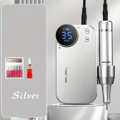 Electric Nail Polisher & Nail Remover Rechargeable High Power — Professional Manicure Pedicure Machine for Dead Skin Removal, Nail Buffing & Polishing Tool for Home & Salon, Gift for Women, 5 Colors