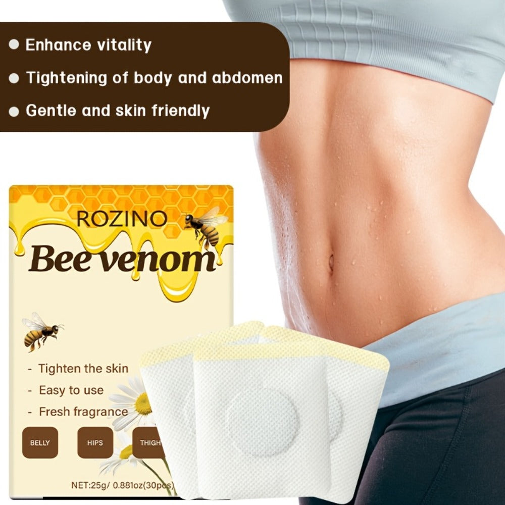 30pcs Bee Venom Navel Patches: Infused With Natural Botanical Ingredients, Featuring A Fresh Scent And Long-lasting Adhesion. Ideal For Body Care.Suitable For All Skin Types.