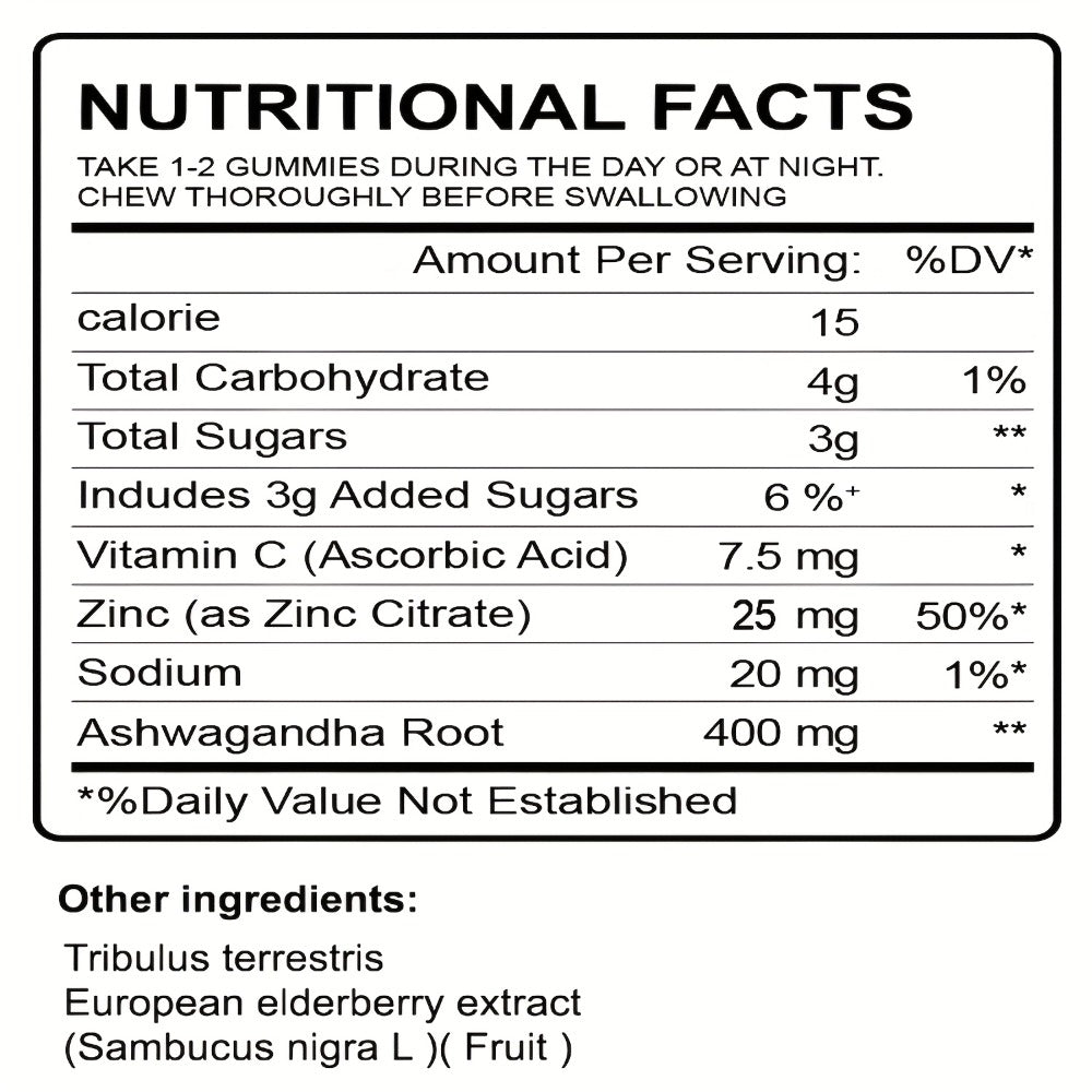 [Ashwagandha Gummies] Men's Gummies, Ashwagandha, Premium Active Formula, for Men's And Women's Active Lifestyle - 120/240/360 Gummy Bears