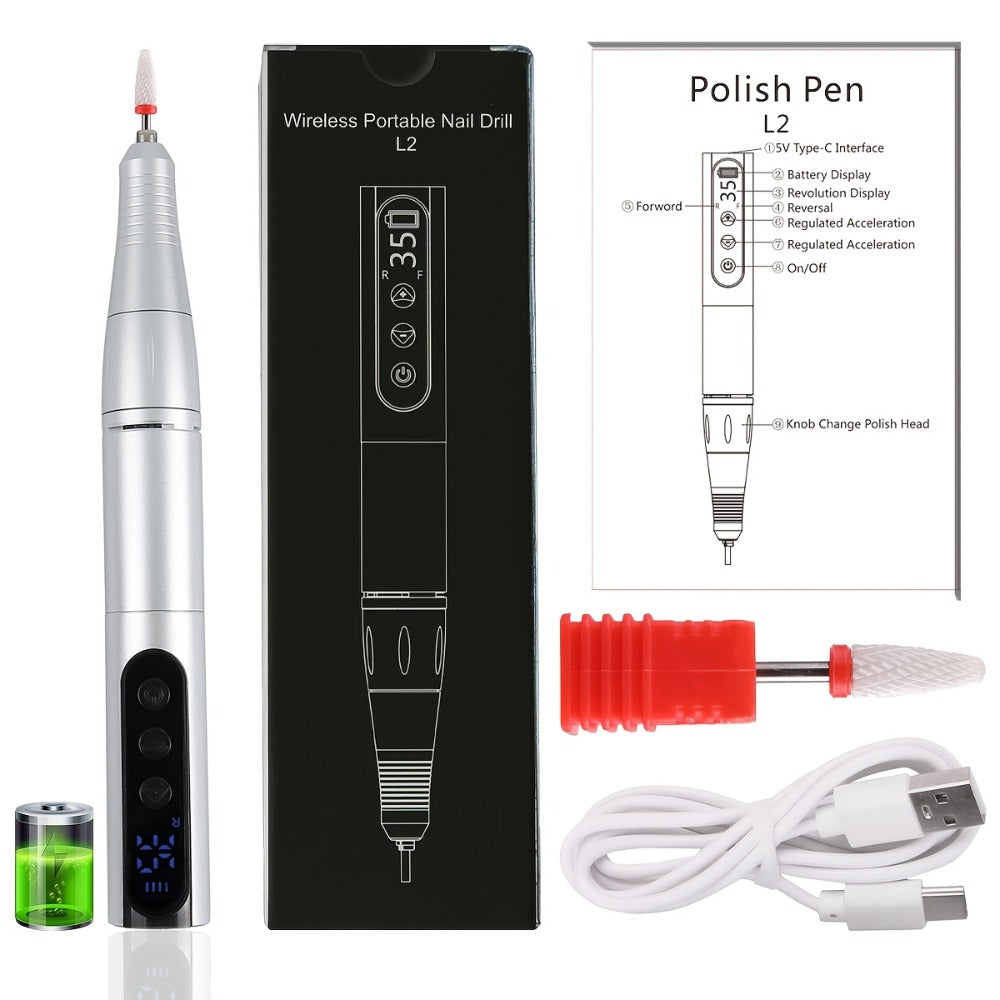 Professional 35, 000RPM Electric Nail Drill - Portable, Rechargeable, Low Noise, Suitable for Manicure And Pedicure - USB Powered, Gift for Mother's Day Gift