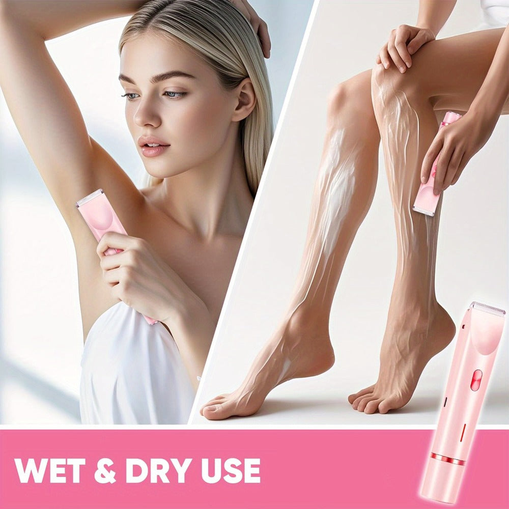 2-in-1 Dual-Head Electric Shaver, Perfect for Facial & Body Hair Removal, Intimate Areas, Leegs, Bikini Line, Underarms - Rechargeable Lithium Battery, USB Charging, Ideal Holiday Gift, Hair Removal Shaver|Modern Shaver Design|Stainless Steel Blades