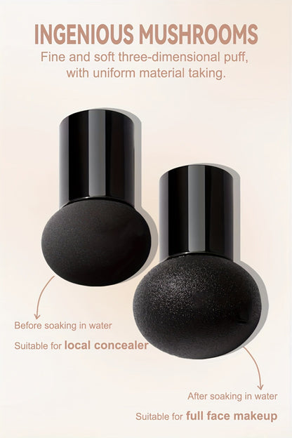 Air Cushion Foundation Full Coverage Moisturizing Lightweight Long-Wear Natural Radiant Finish Mushroom Sponge Applicator for All Skin Types