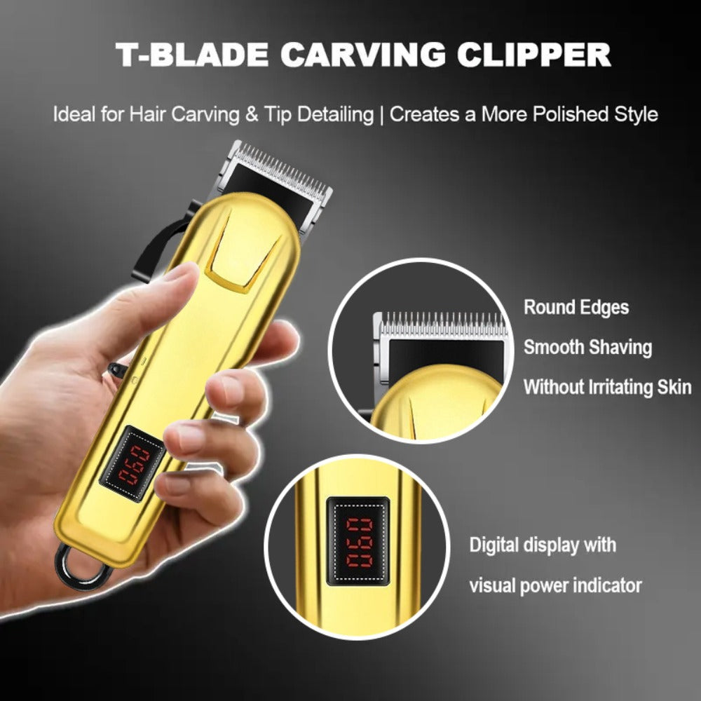 Professional Hair Clipper Set for Men, Featuring an Adjustable Alloy Blade, Quick USB Charging, Suitable for Home Use, Salons, And Travel. A Perfect Gift for Husbands, Boyfriends, Fathers, Or As a Christmas Present