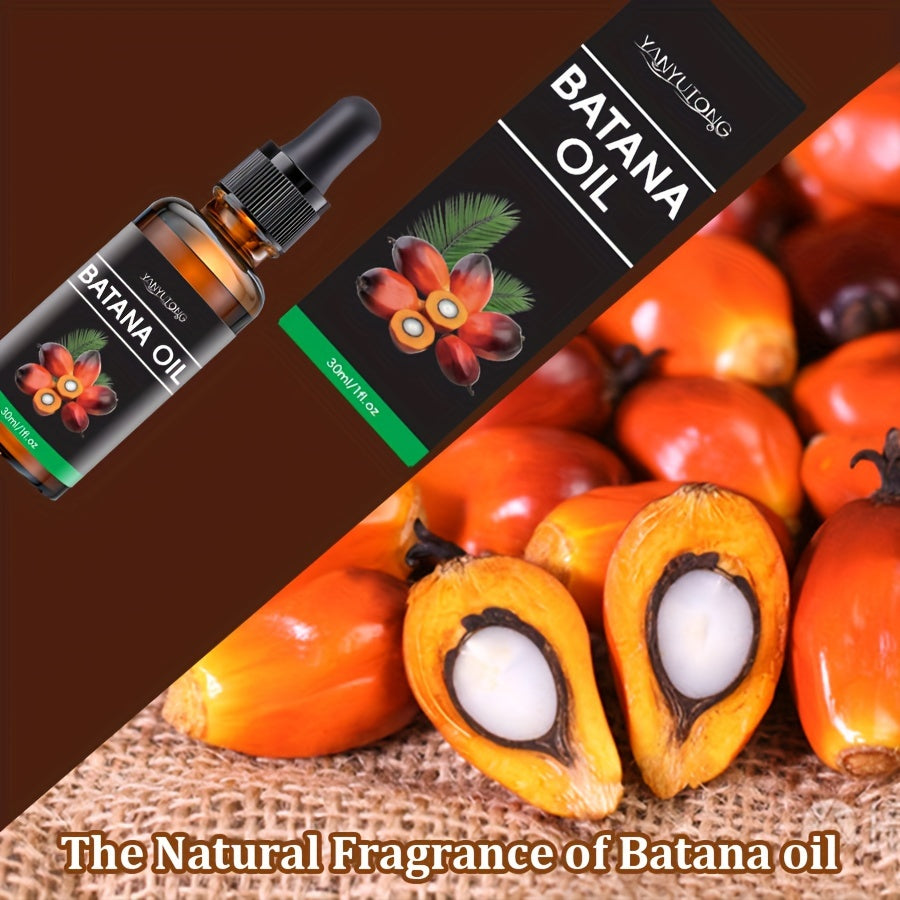 1/4pcs 30ml Batana essential oil package, used for moisturizing hair and scalp care, plant extract, lasting fragrance, wash free hair essence, ideal gift for Christmas and autumn birthdays, suitable for all types of hair