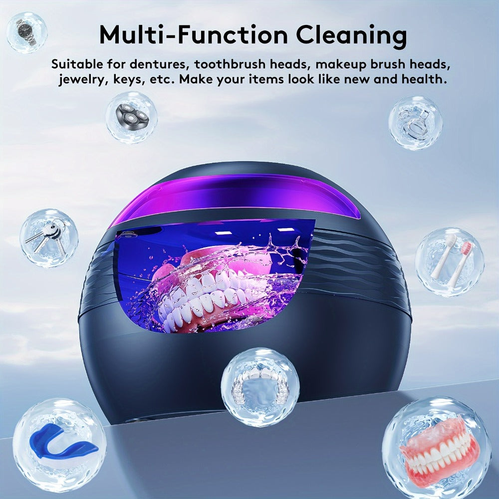 Soundwave Technology Retainer Cleaner Machine - 6.76oz/45kHz Soundwave Technology U-V Cleaner, Portable Soundwave Technology Jewelry Cleaner, Retainer Cleaner Machine for Dentures, Retainer, Aligner, Braces, Mouth Guard, Local Warehouse, The Perfect