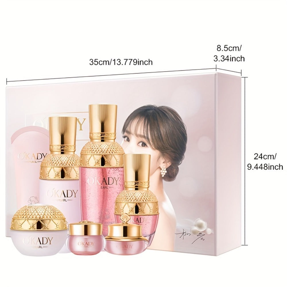 Flower Secret Luxury Skin Care Gift Box, High Content - Skin Moisturizing, Skin, Facial Skin Care, 7pcs Skin Care Set, The Best Choice for Gifts, High-quality Luxury Skin Care Gift Box