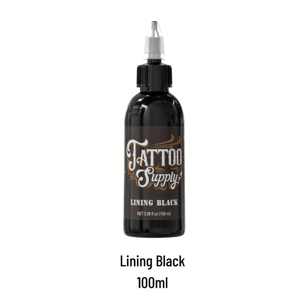 1pc of Neebol Premium Black Tattoo Ink, The Darkest Super Black Ink, Ideal for Outlining, Shading, And Blending. This Premium Shading Solution Offers Vibrant And Bright Results