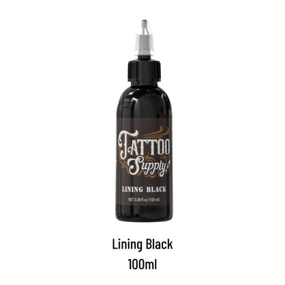 Super Black Tattoo Ink Darkest Outlining Shading Blending Professional Body Art Ink Vibrant Long Lasting Tattoo Supply Neebol 100ml 250ml