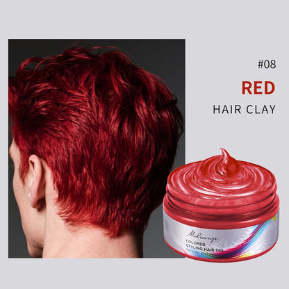 Temporary Hair Dye Color Wax 3.53oz — Non-Damaging Easy Wash Hair Color for Halloween, Carnival & Festival Styling, Mixable Shades, Natural Hold Not Stiff, 9 Colors